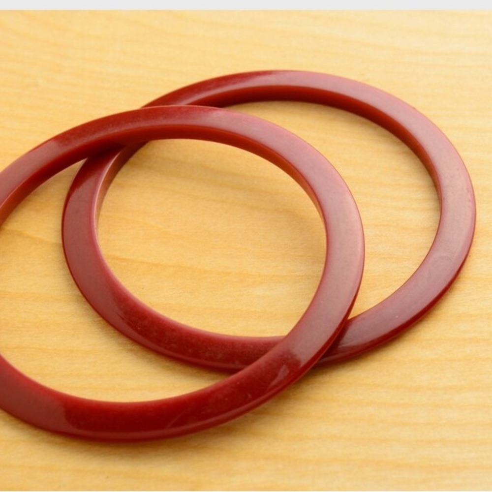 Vintage Red Bakelite Bangles